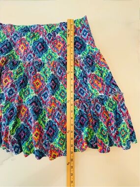 Hailey Lyn Multicolor Patterned Women's Skirt XL